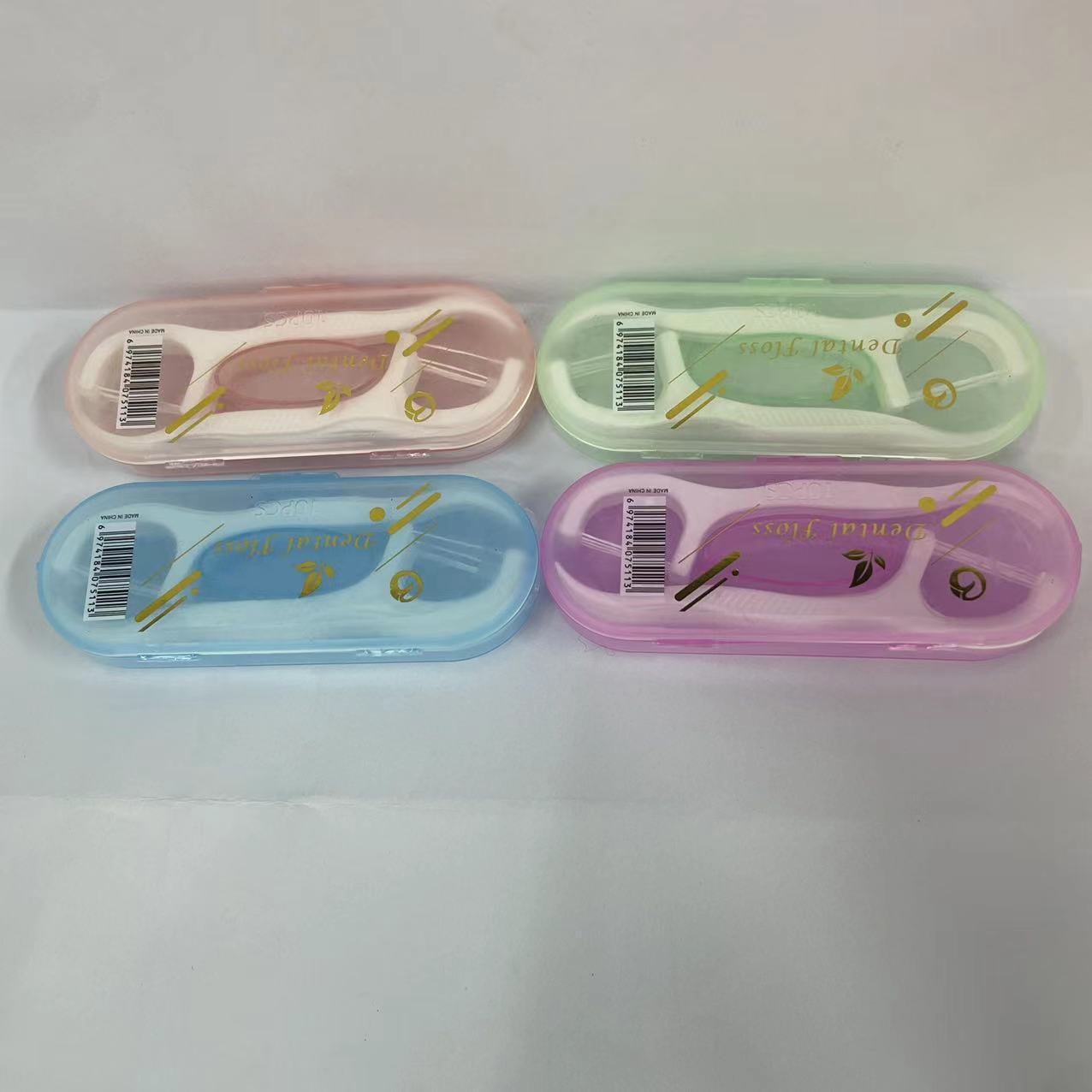 Dental floss box set, disposable plastic toothpicks for dental care, portable dental floss sticks, family set, 10 floss sticks pic 5