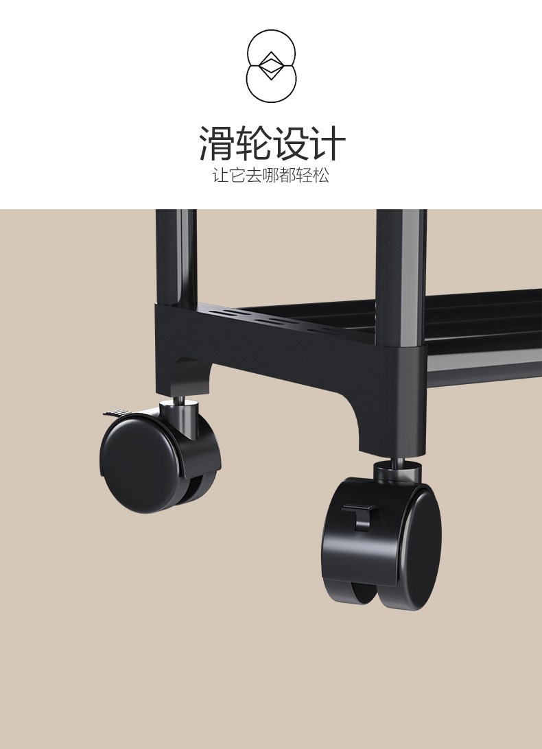 Simple coat rack, floor-standing indoor clothes hanger, bedroom clothes double-pole rack, household clothes drying rack, dormitory clothes drying rack pic 15