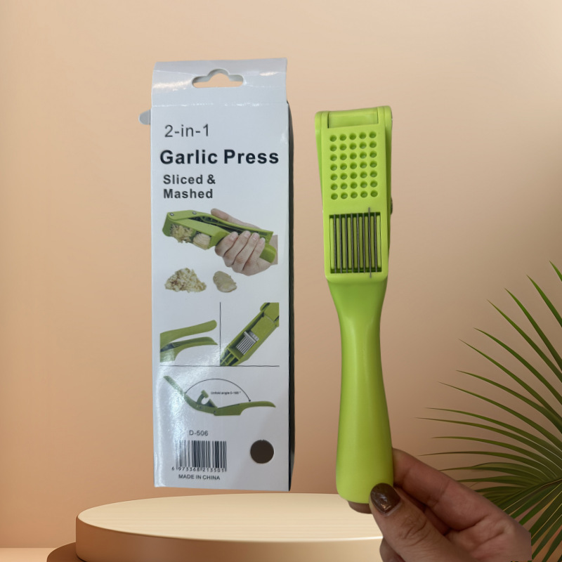 Cross-border stainless steel two-in-one manual garlic press, garlic pounding machine, multi-functional garlic cutter, garlic picker, household garlic puree press pic 6