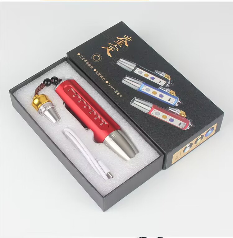 跨境批发照玉石专用手电筒鉴宝手电无极调光珠宝鉴定手电365紫光详情16