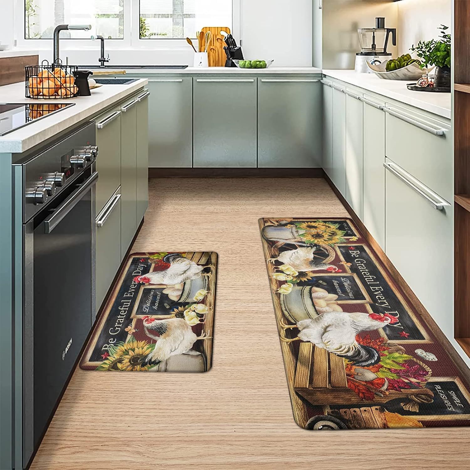 Amazon dropshipping home kitchen carpets, thickened long strip combination floor MATS, oil-absorbing and dirt-resistant bathroom floor MATS wholesale pic 3