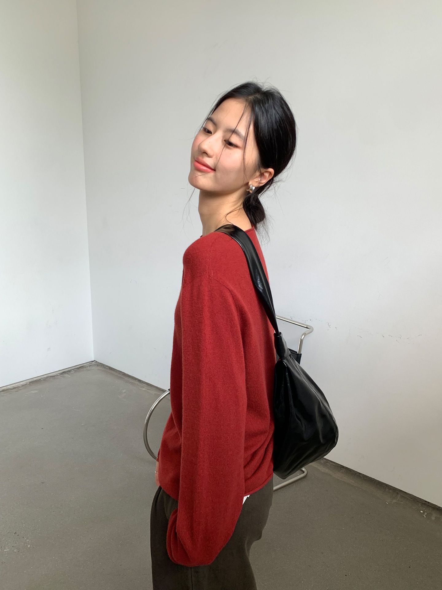 Korean-style seamless one-piece process round-neck pullover cotton and wool sweater, basic base layer for women a1183 in autumn and winter pic 109