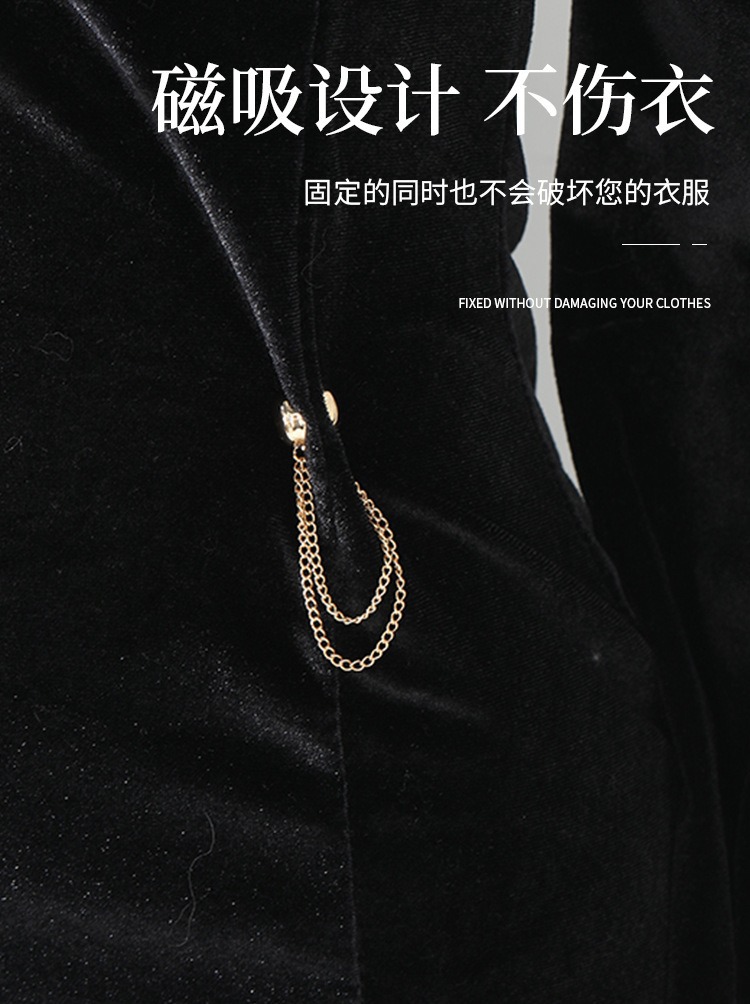 t恤裤脚改短神器 固定夹挽边裤脚扣收口器固定长收腿扣磁吸免缝扣详情4