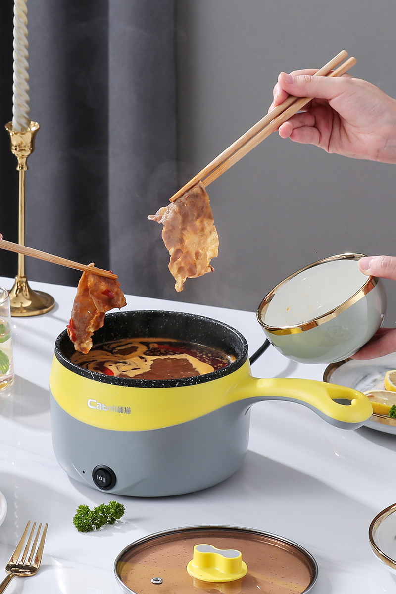 Factory direct sales of Xiaonanmao electric cooking pot, household electric hot pot, steaming, cooking and stir-frying all-in-one pot, multi-functional non-stick electric hot pot pic 26