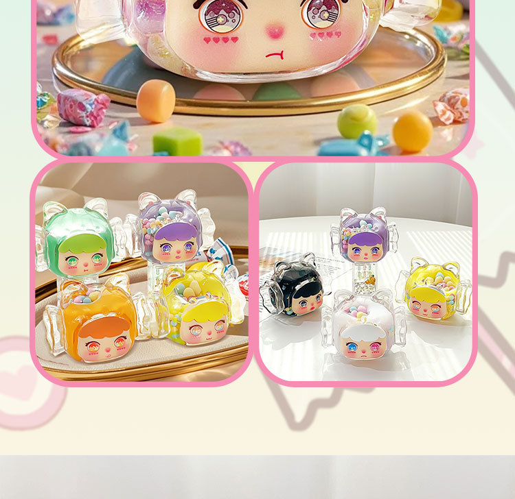 【现货工厂】亚克力原创糖果女孩多色入油流沙摆件办公室桌面装饰详情8