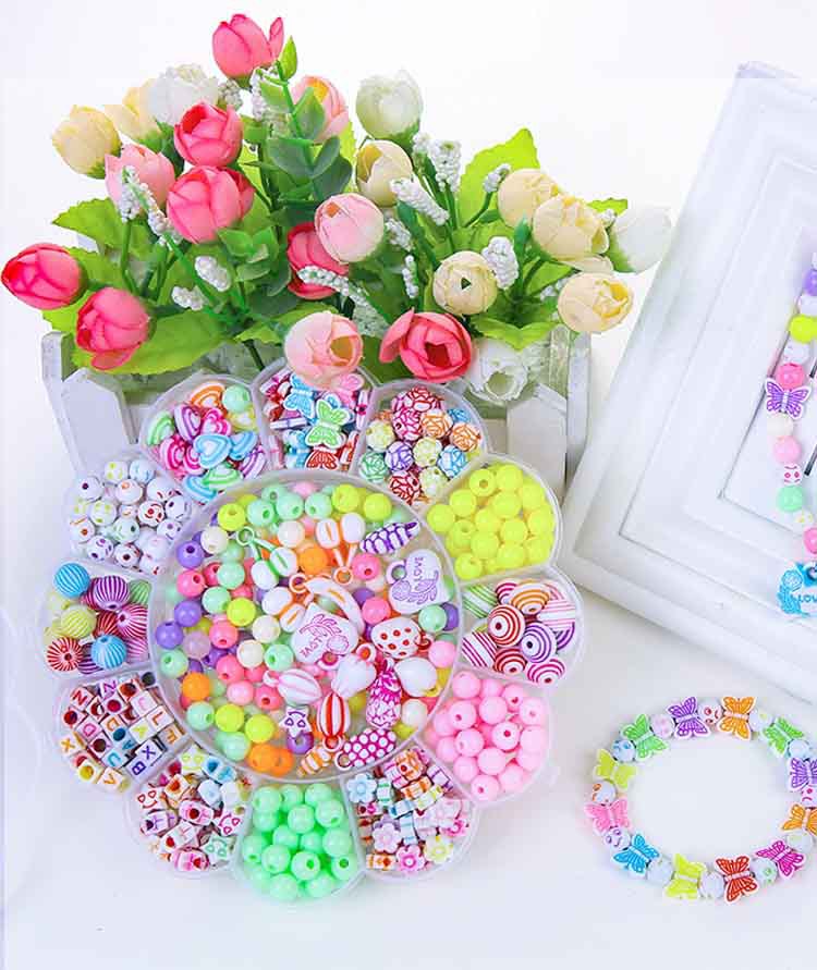 女孩益智串珠玩具DIY手工制作材料包水晶项链手链穿珠绕珠女童详情2