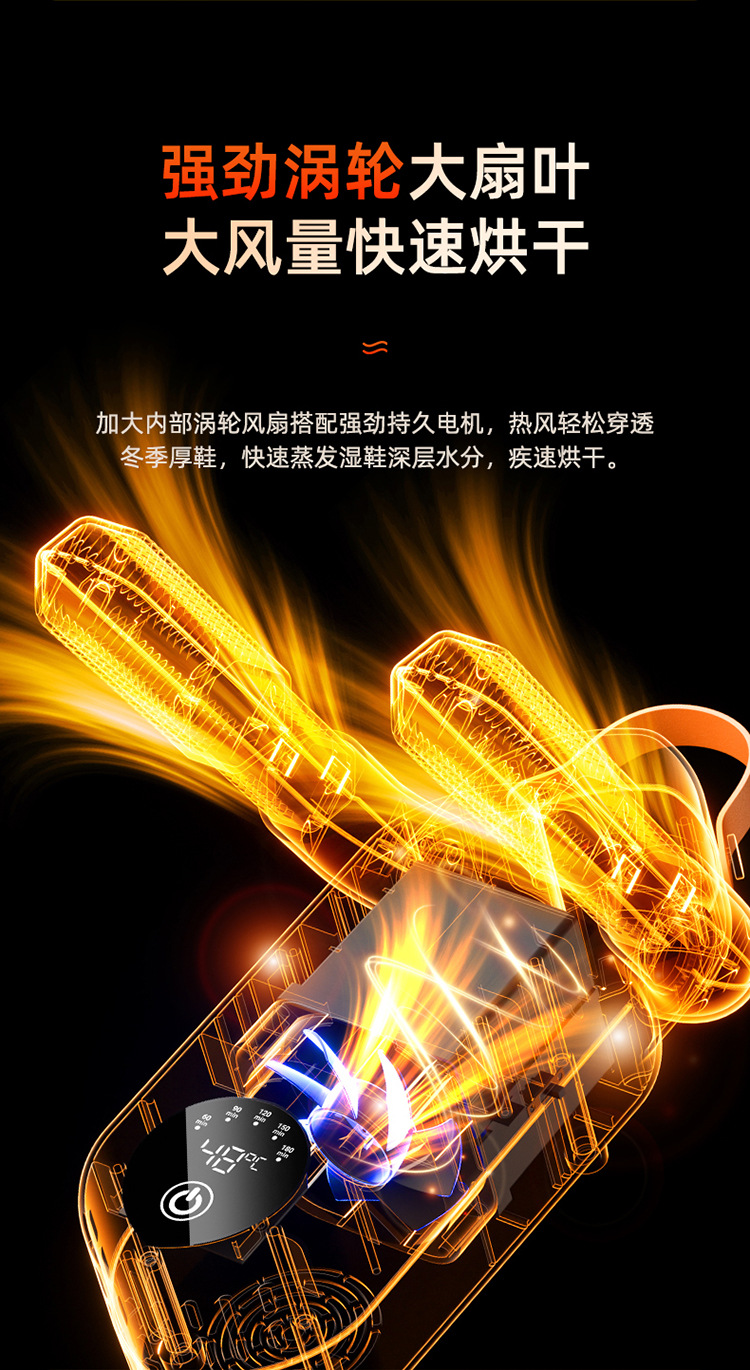 跨境智能干鞋器烘鞋器鞋子除臭烘鞋机折叠烤鞋器鞋袜子定时烘干机详情7