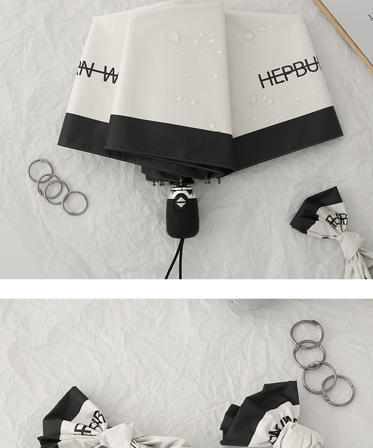 0J7I复古全自动雨伞法式赫本ins风太阳伞防晒防紫外线女折叠晴雨详情9