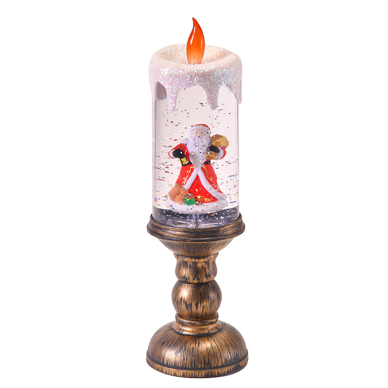 圣诞中号注水蜡烛创意小风灯夜灯摆件圣诞礼物圣诞元素内景带音乐详情17