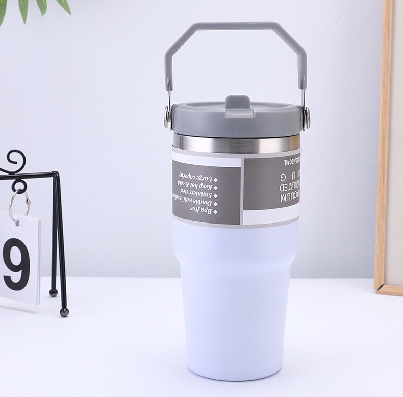 跨境简约大容量双层冰霸杯便携提手耐高温吸管杯汽车杯水杯保温杯详情12