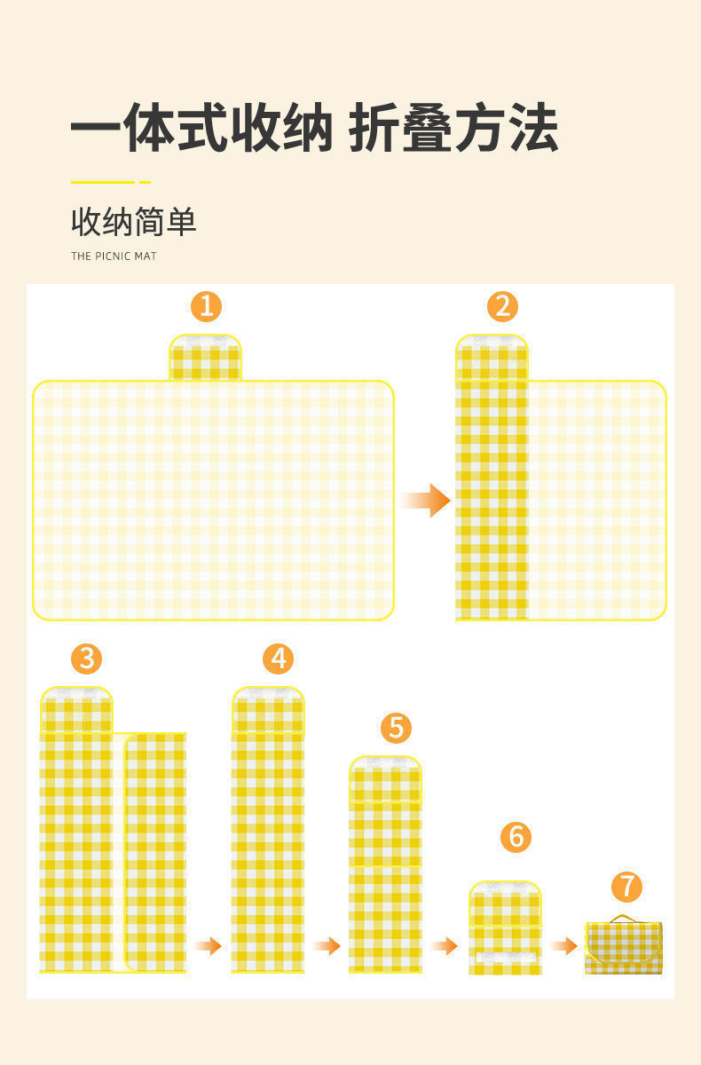 野餐垫防潮垫加厚户外野餐布露营防水坐垫便携防潮布帐篷折叠地垫详情7
