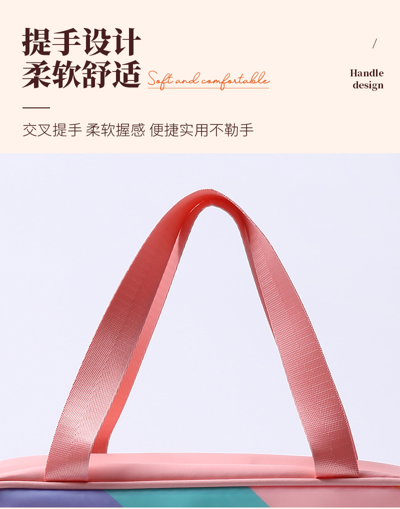 PU磨砂防水化妆品收纳袋大容量化妆包便携式手提透明旅行洗漱包详情6