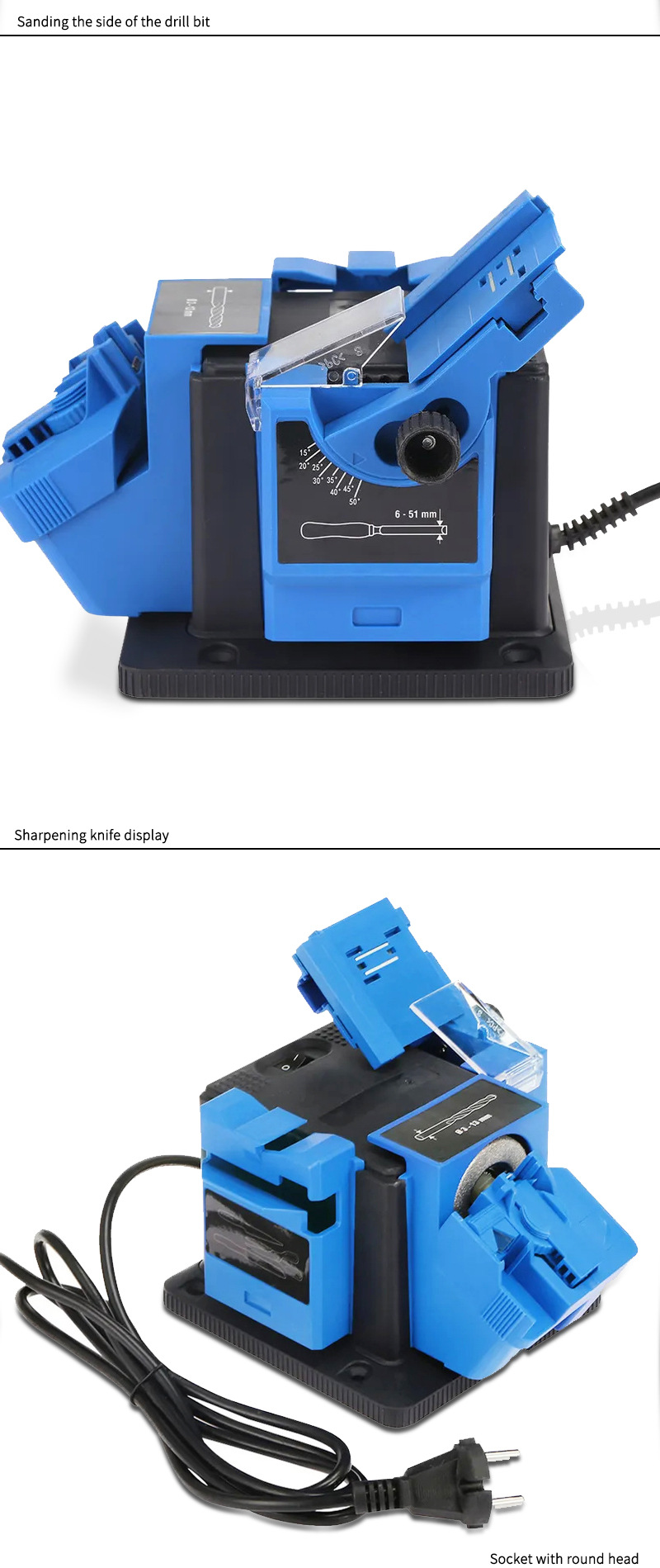 Fully automatic household electric knife sharpener, scissors drill bit, kitchen knife, fruit knife drill bit, universal knife sharpener pic 22