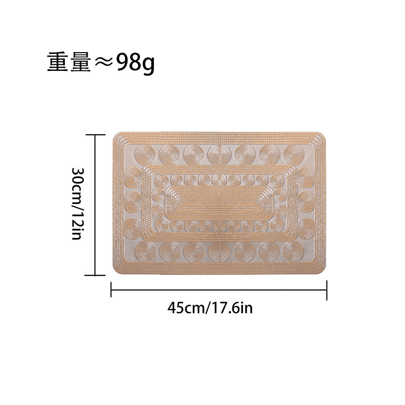 跨境新款注塑餐垫层层圈餐垫隔热垫高级感餐垫轻奢风详情6