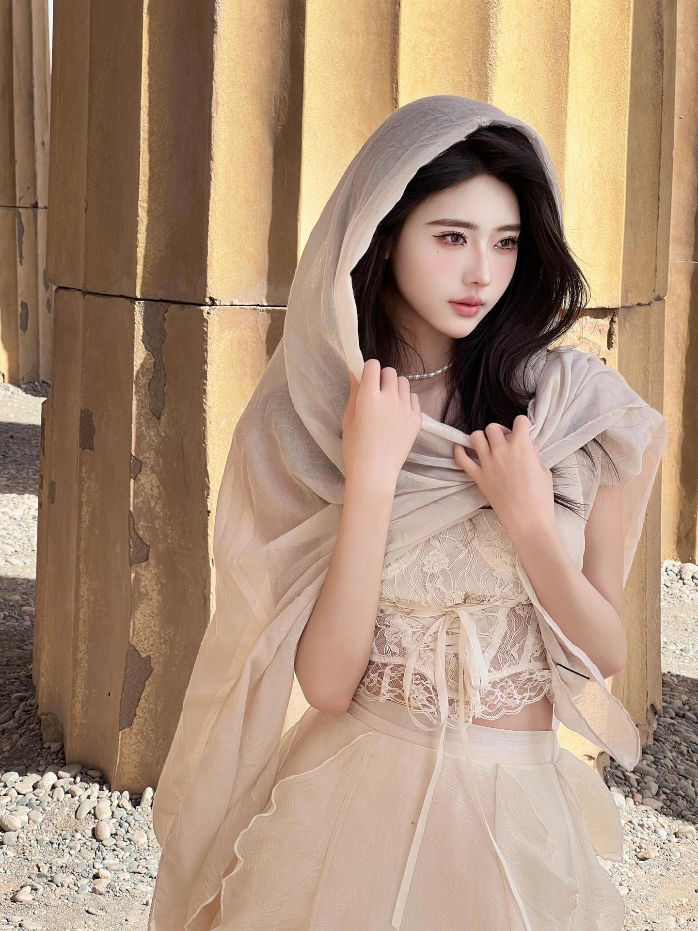 超大防晒丝巾迪拜清真寺沙漠旅游拍照头巾雪纺民族风披肩围巾女详情19