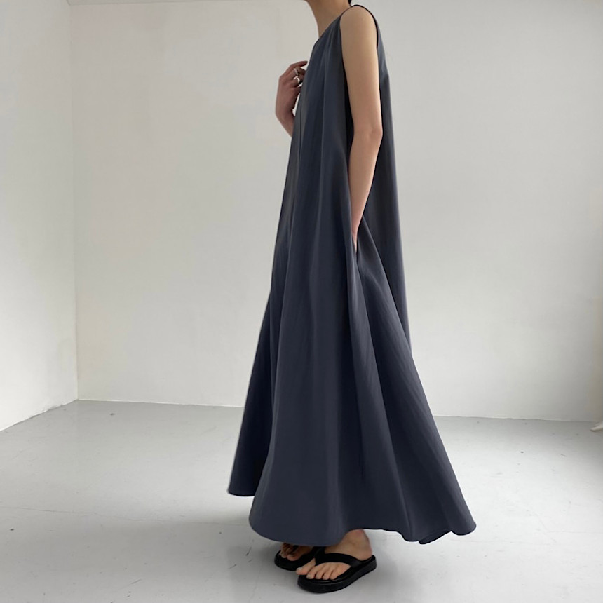 Cross-border bestseller 2024 Summer chic casual, simple and loose sleeveless long cotton and linen dress from Japan and South Korea pic 16