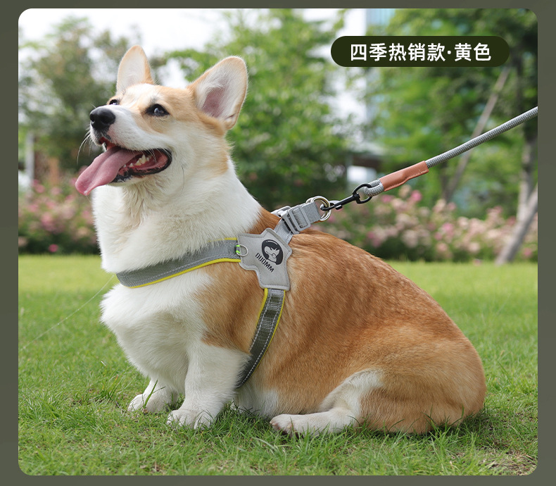 Dog leash saddle-style pet chest and back strap, breathable and reflective dog chest and back pet leash, dog leash wholesale pic 18