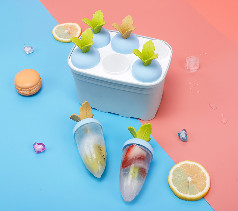 辉煌0577 小盆栽四格冰模 自制冰棍冰淇淋模具塑料DIY雪糕详情5