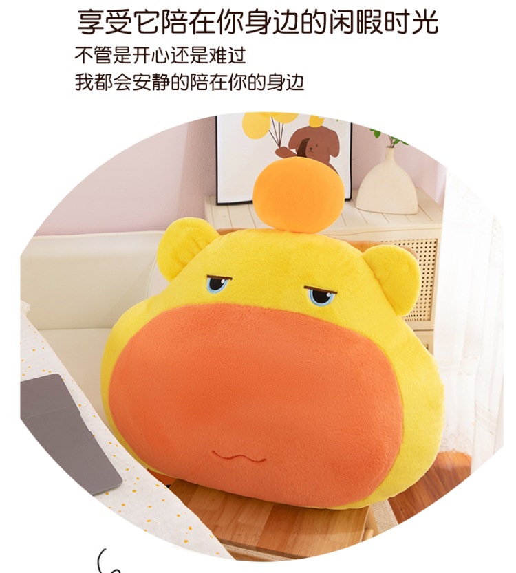 新品水豚噜噜毛绒玩具可爱呆萌奶龙玩偶靠枕抱枕生日礼物娃娃批发玩具详情13