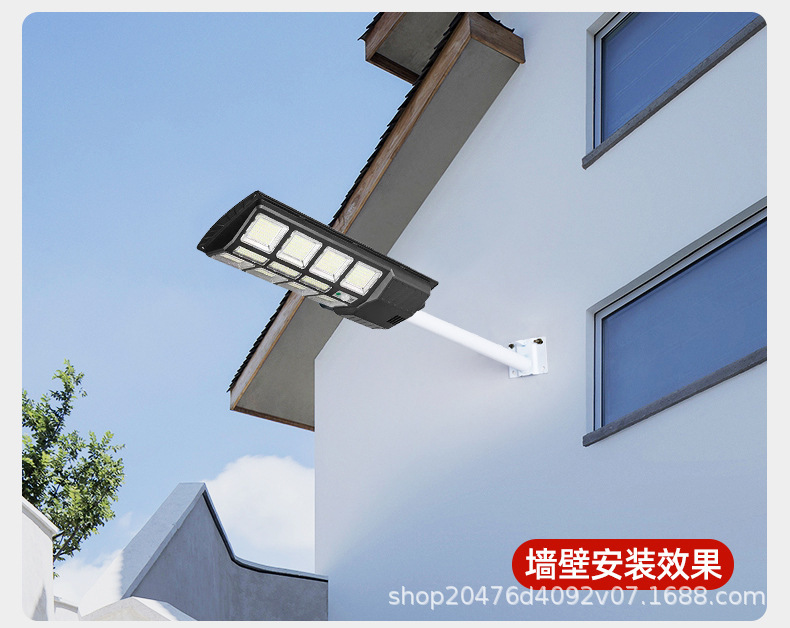 Ultra-bright high-power solar outdoor led street lamps for foreign trade export, three-sided screen 360° light-emitting integrated wall lamps pic 33