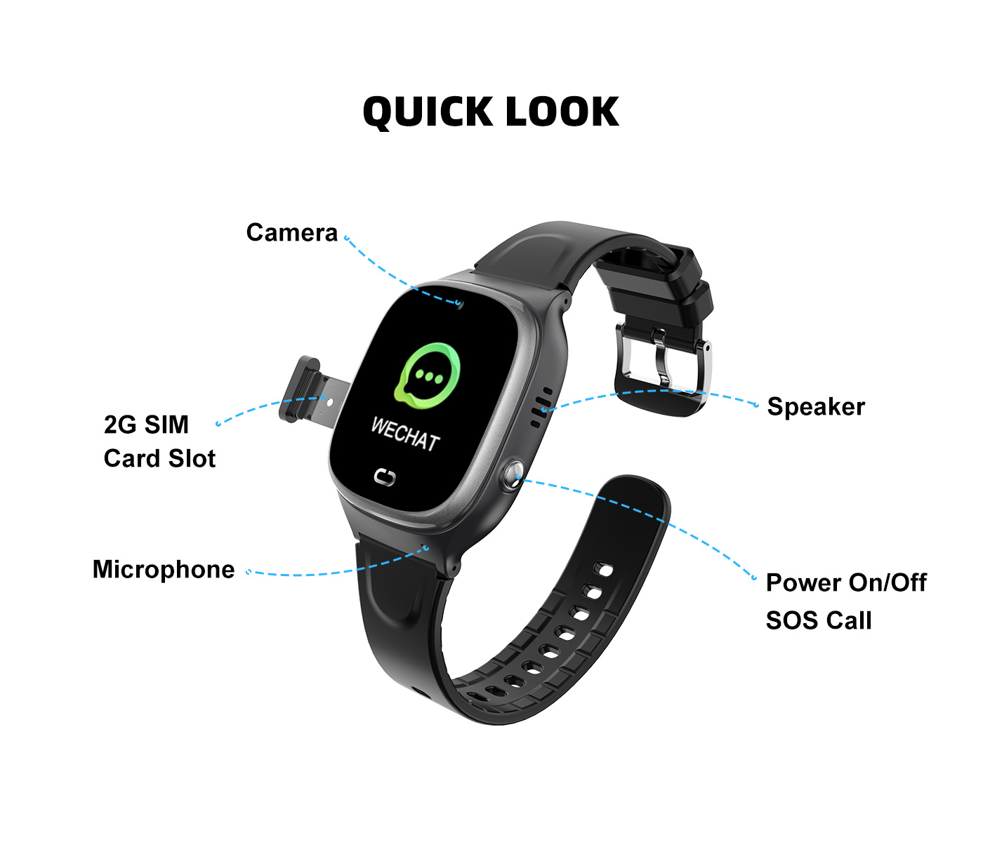 新款跨境外贸儿童智能定位电话手表TD45防水拍照手表smartwatchs详情2