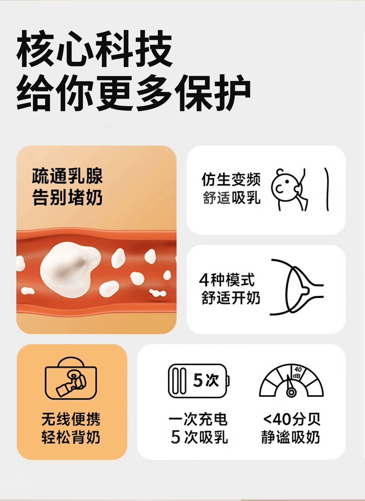 奶瓶器电动一体式吸奶器孕妇新款无痛便携拔奶神器按摩孕产包必备详情5