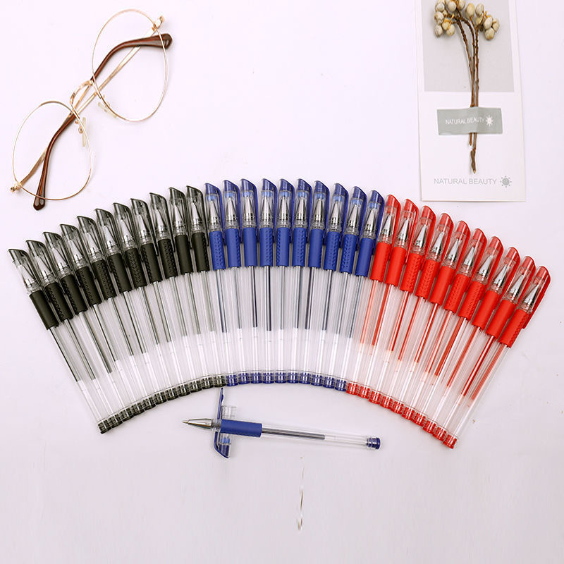 文具欧标中性笔办公黑色签字笔0.5mm子弹头学习用品批发学生水笔详情4