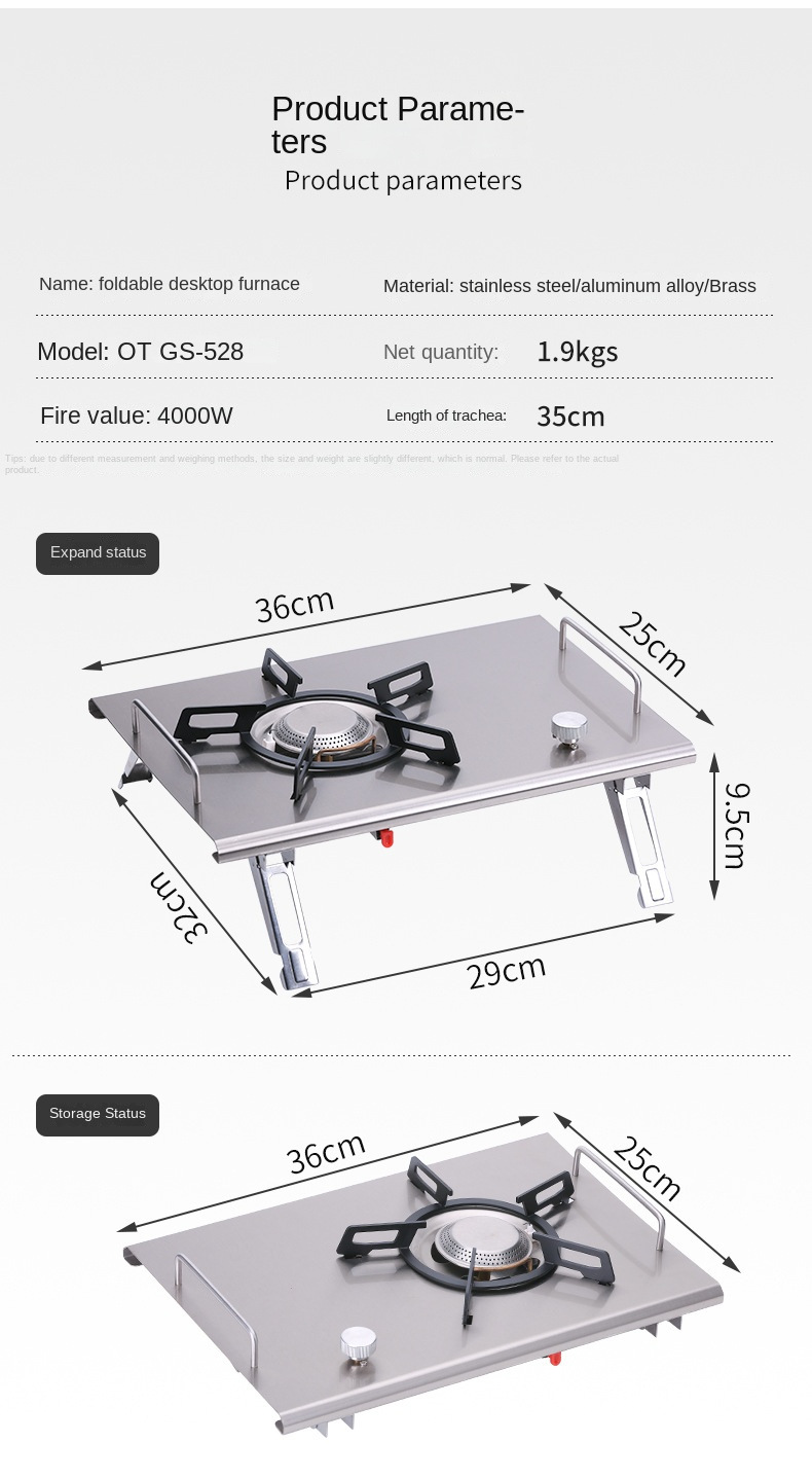 IGT outdoor stove portable table-embedded dual-purpose foldi详情4