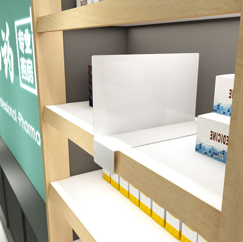 Pharmaceutical warehouse partition boards, storage shelf isolation boards, supermarket partition protection bars, label plates, plastic partition boards, warehouse goods limit plates, shelf material zoning partitions, supermarket goods sorting and blocking, plastic accessories pic 1