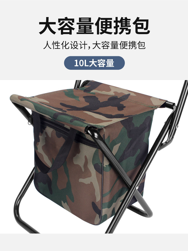 户外折叠钓鱼椅美术生小马扎野营便携超轻靠背凳带储物包野钓板凳详情8