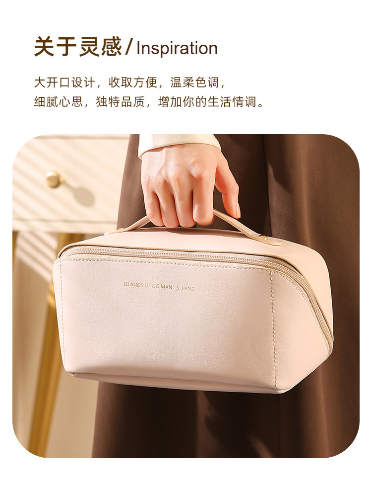 Bolsa de maquillaje de gran capacidad simple multifuncional bolsa de almacenamiento premium bolsa de almacenamiento ins portátil bolsa de tocador de viaje al por mayor pic 2