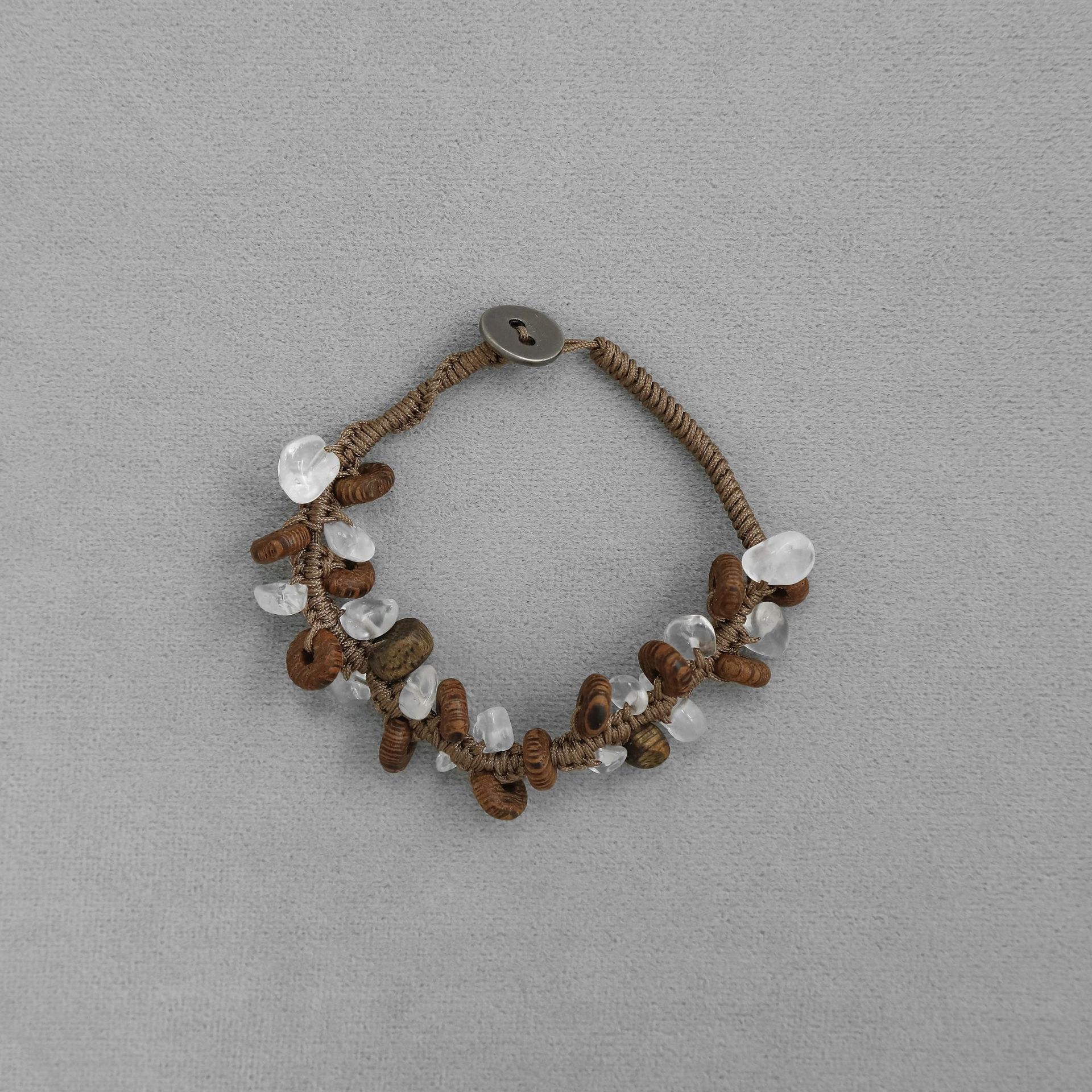 子XIU手稿系列织手链 新中式国风简约气质小众不规则碎石串珠手链详情4