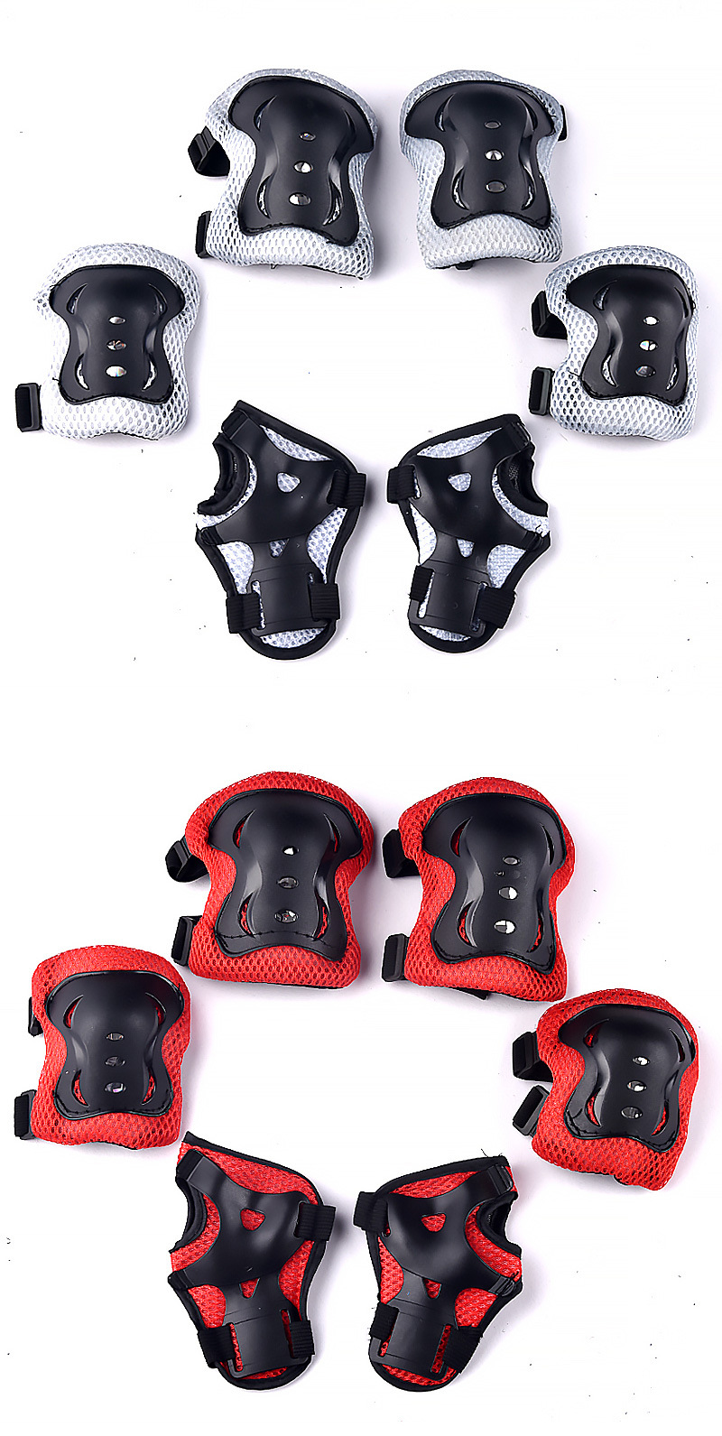 儿童运动骑行护具6件套装滑板自行车平衡车溜冰轮滑蝴蝶护膝护肘详情2