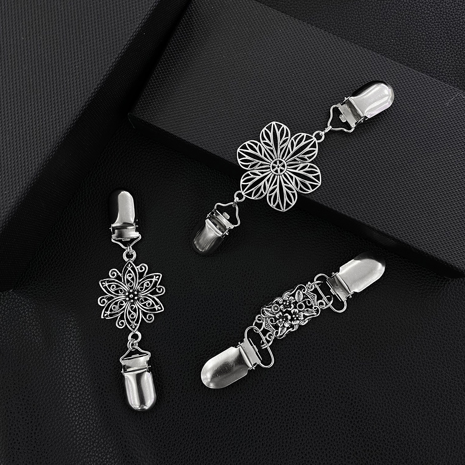 欧美复古合金毛衣夹丝巾开衫扣衬衣领夹防走光束紧夹胸针厂家直销详情22