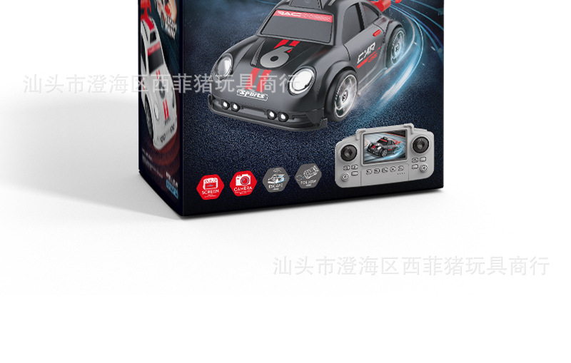 Cross-border remote control MINI car camera and photo cartoon Q-version mini screen control racing drifting C6 remote control car toy pic 45