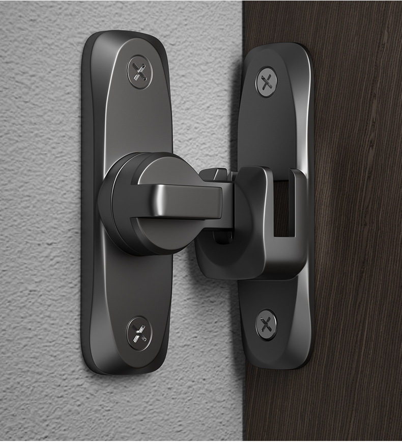 One-piece consignment of latch door bolts, sliding door locks, door locks without drilling, simple bathroom sliding door clips, 90-degree protection pic 23