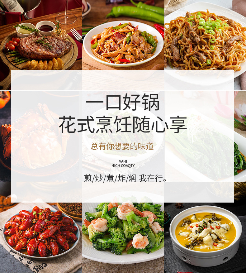 商用不粘平底锅家用平底煎锅牛排多尺寸煎饼锅铝制电磁炉燃气通用详情13