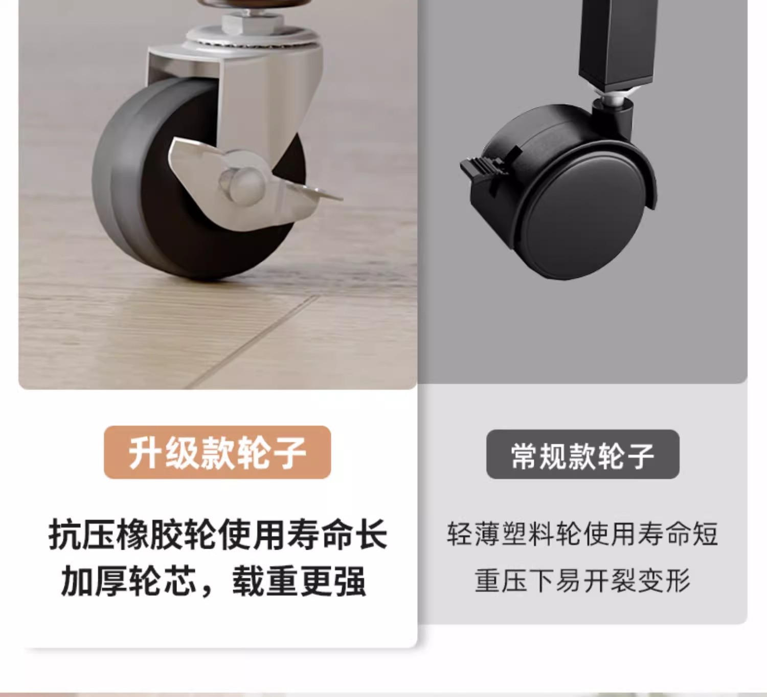 双层茶桌边几高级感可移动茶卧室床头置物架子简约带轮茶台家用详情13