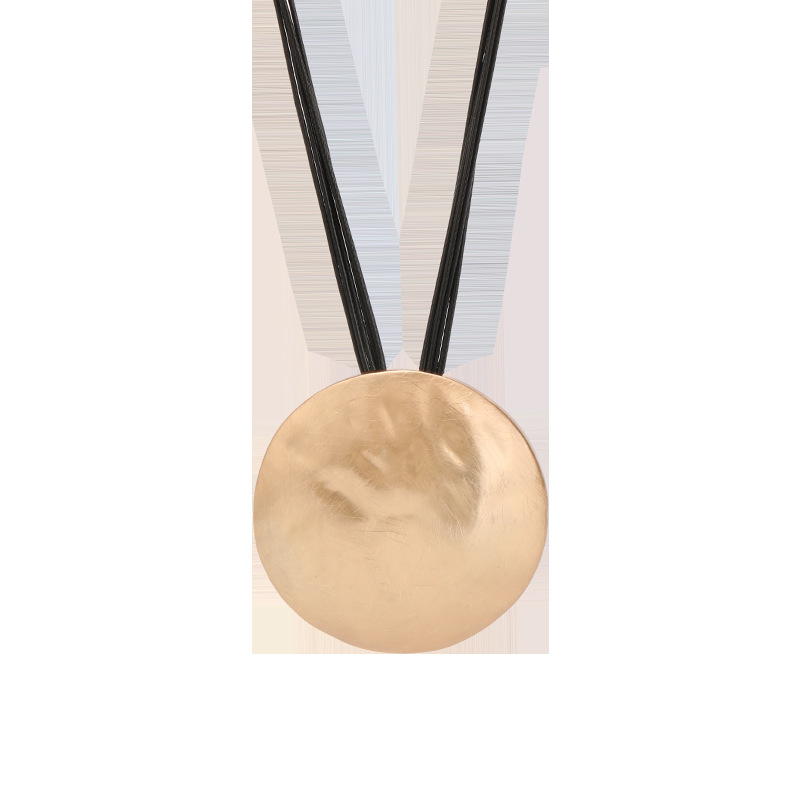 亚马逊跨境专供新款项链欧美复古大圆形高级毛衣链女士长项链批发详情7