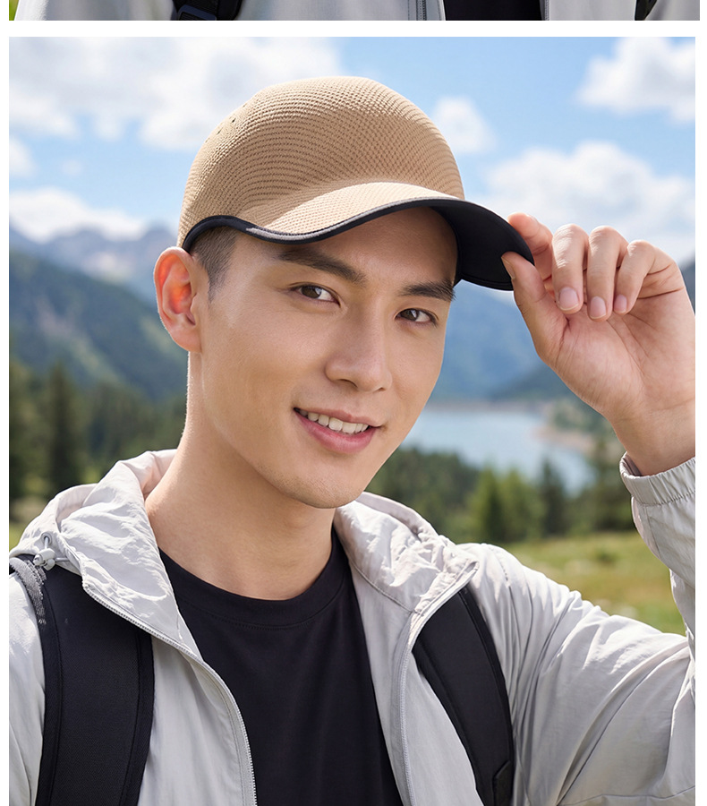 Seamless one-piece baseball cap for men and women, outdoor casual sports baseball cap, summer breathable and convenient sun protection cap pic 13
