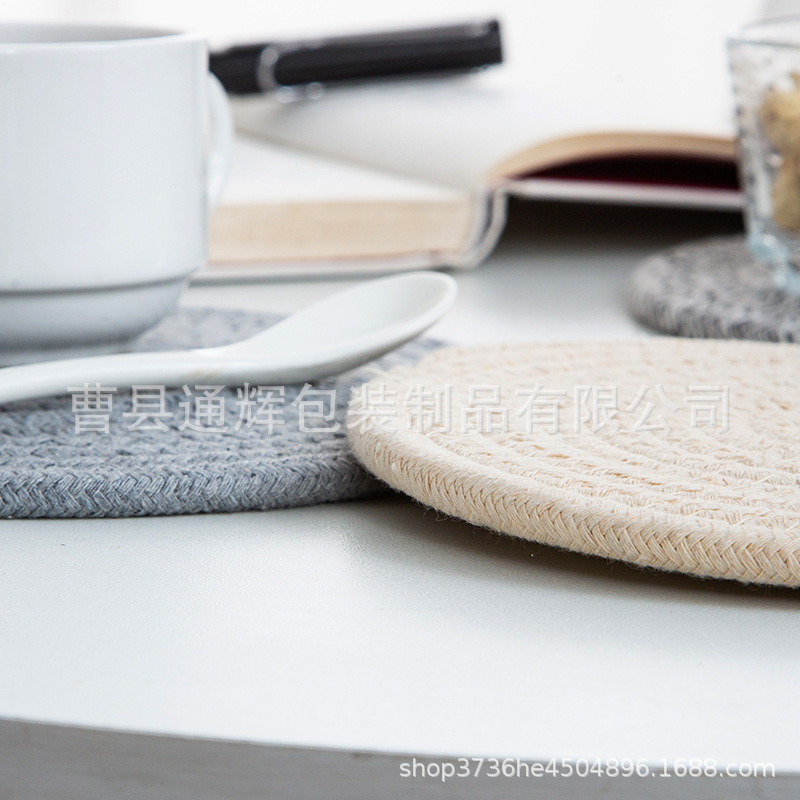 碗垫隔热餐垫圆形麻编织杯垫隔热盘垫装饰道具垫子家用防烫锅垫详情34