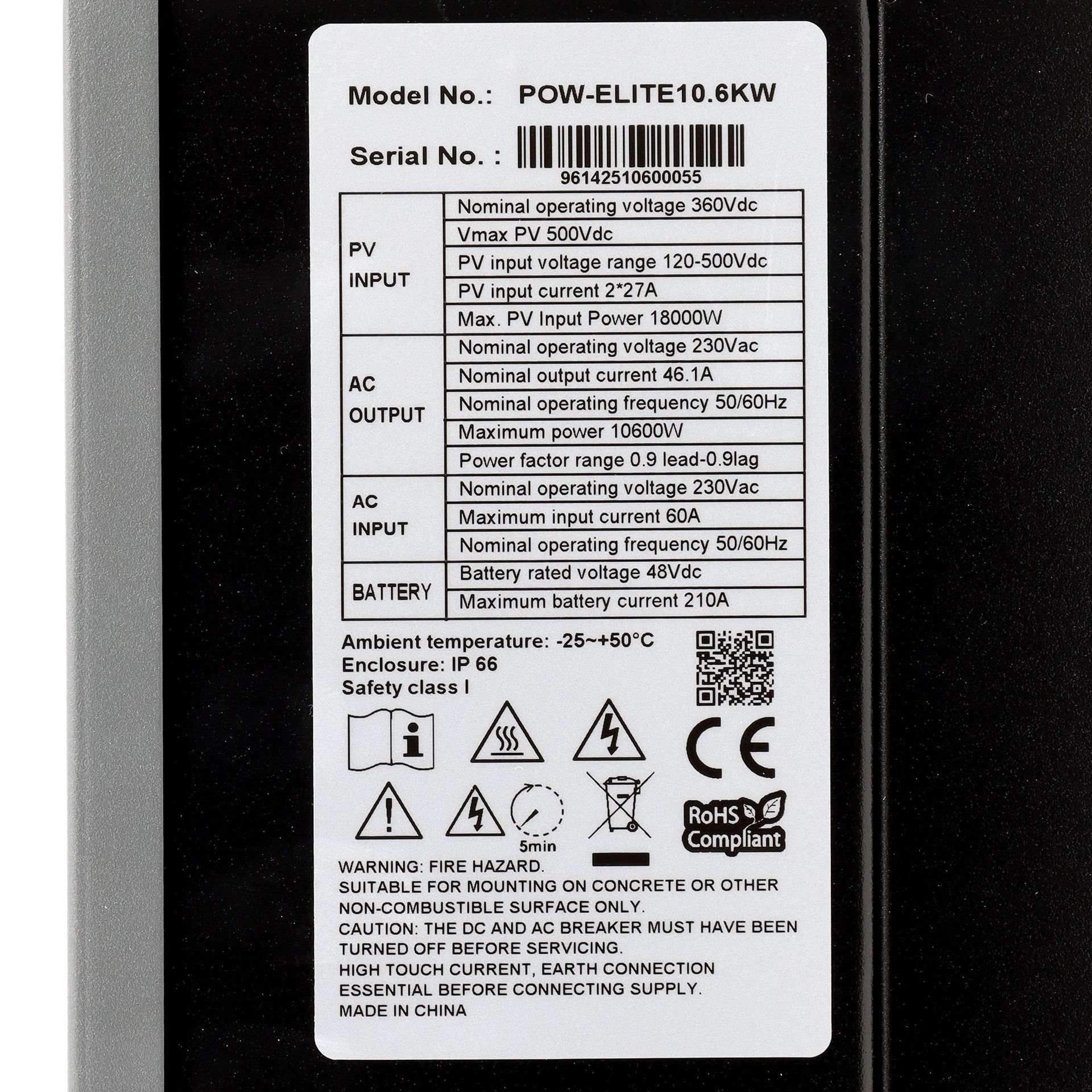 Powmr 10.6KW230V solar photovoltaic inverter parallel and off-grid integrated machine with built-in WiFi for parallel operation pic 2