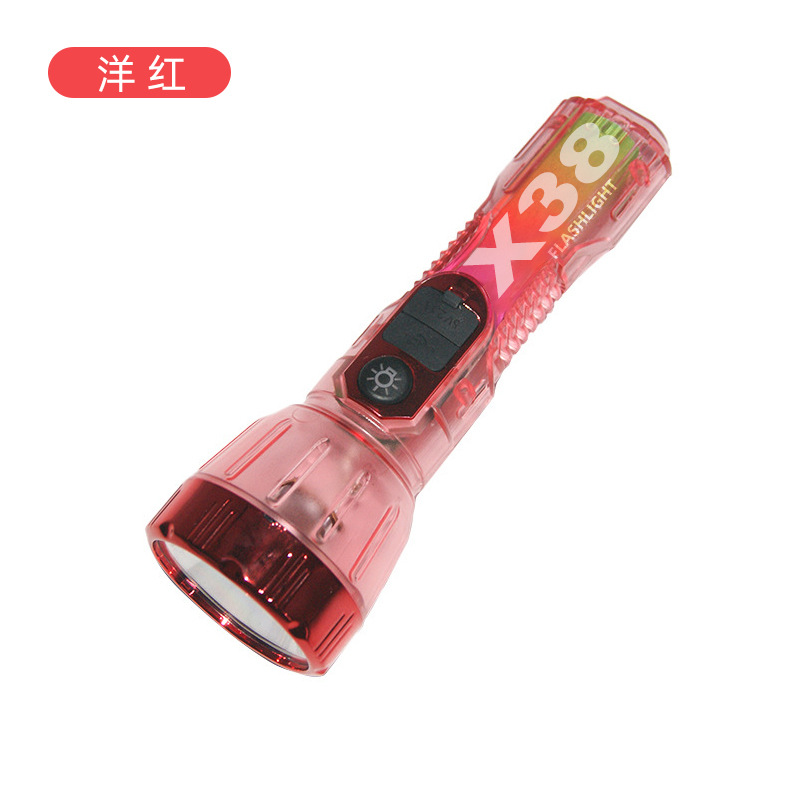 2023跨境强光手电筒探照灯太阳能USB充电户外野营便携照明灯手电详情10