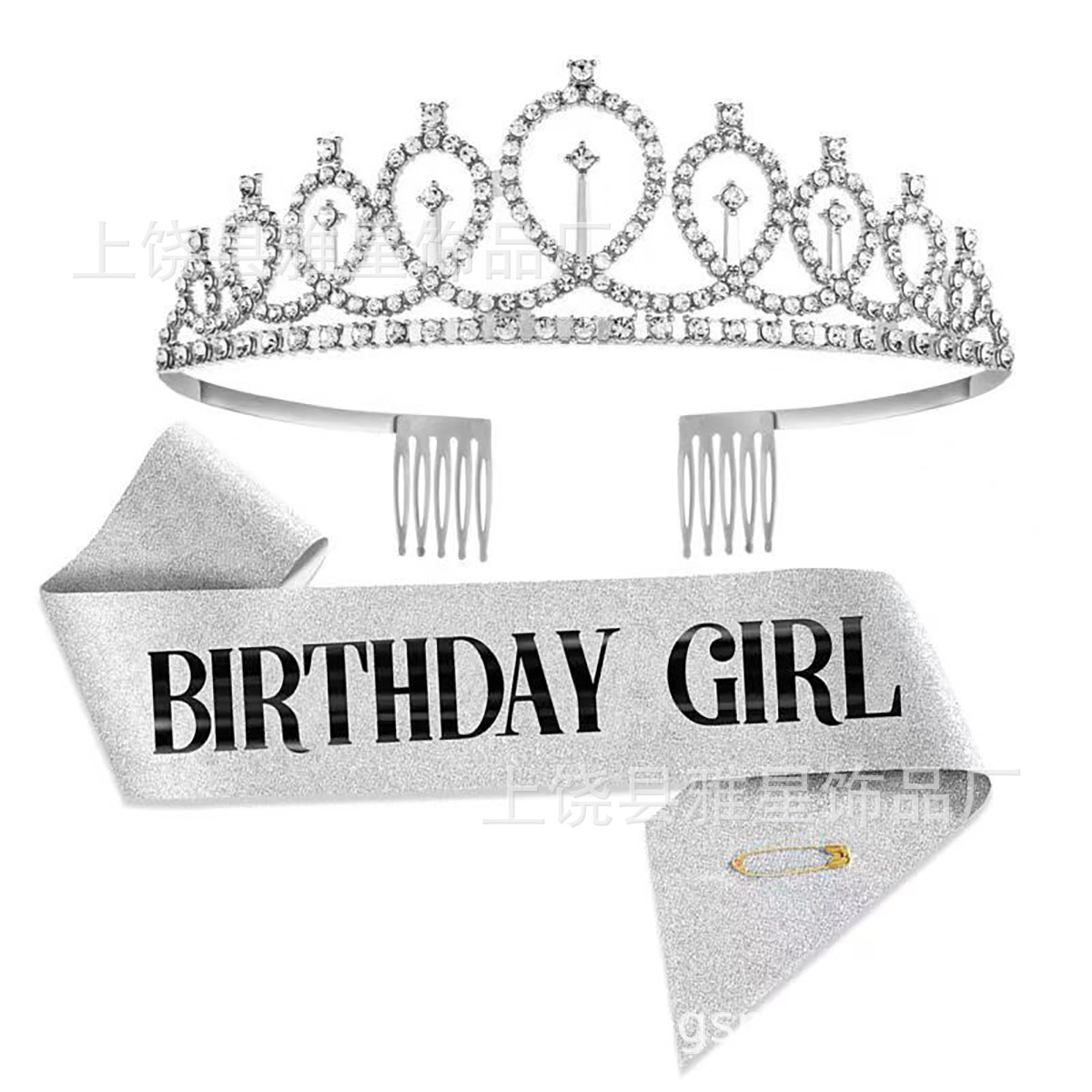 生日派对金葱肩带礼仪带 birthday girl queen 生日女孩腰带绶带详情29