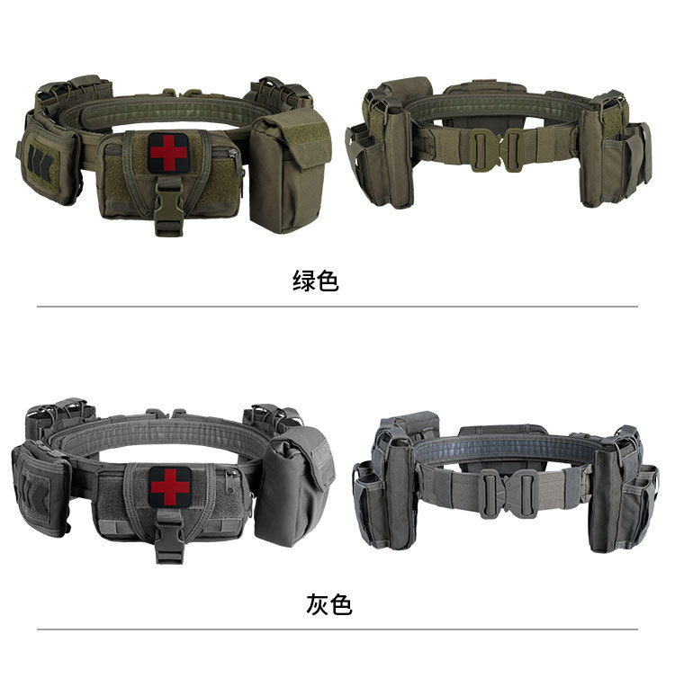 Yitu Tactical Belt Outdoor Patrol Multi-functional five-piece set, nylon detachable and adjustable tactical belt pic 9