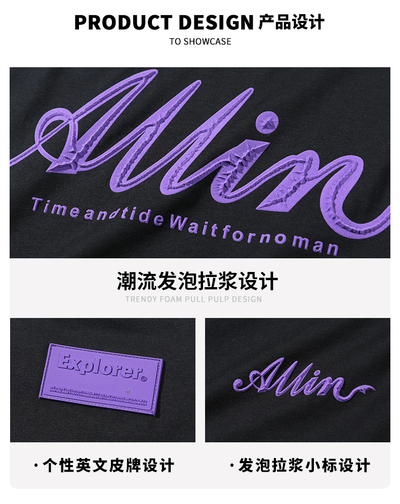 The 2025 summer new half-sleeved T-shirt for men is a trendy and versatile short-sleeved American retro printed loose round-neck T-shirt pic 31