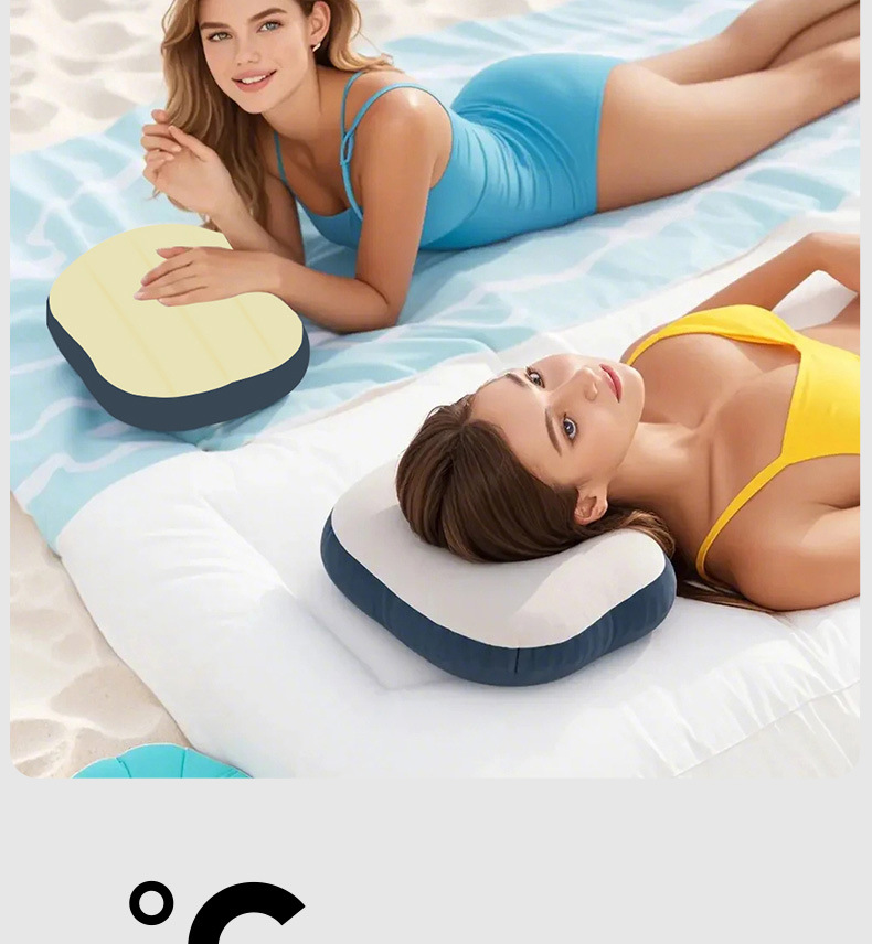 The new inflatable beach pillow, outdoor camping pillow, office pillow, cool inflatable sleep pillow is portable and foldable pic 26