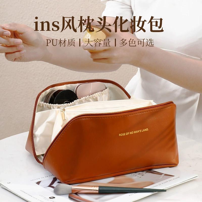 The 2023 new portable toiletry and storage bag for women, a large-capacity travel multi-functional princess makeup brush bag pic 2