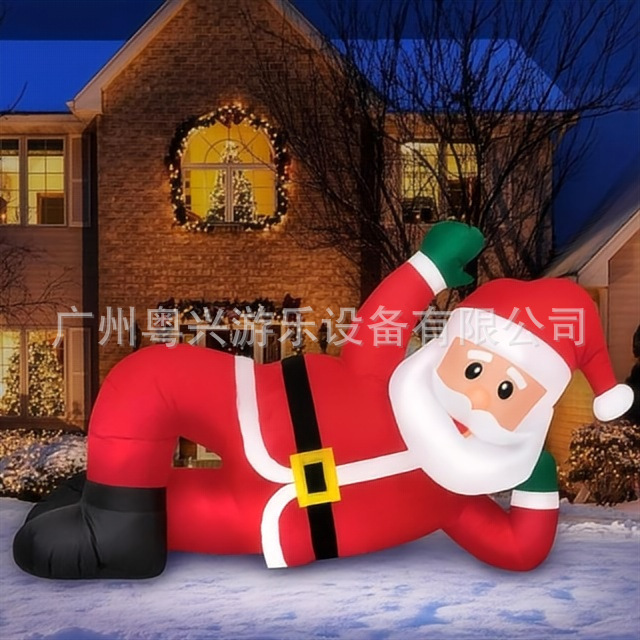 跨境圣诞气模LED发光充气老人摆件户外充气装饰品庭院圣诞节道具详情19