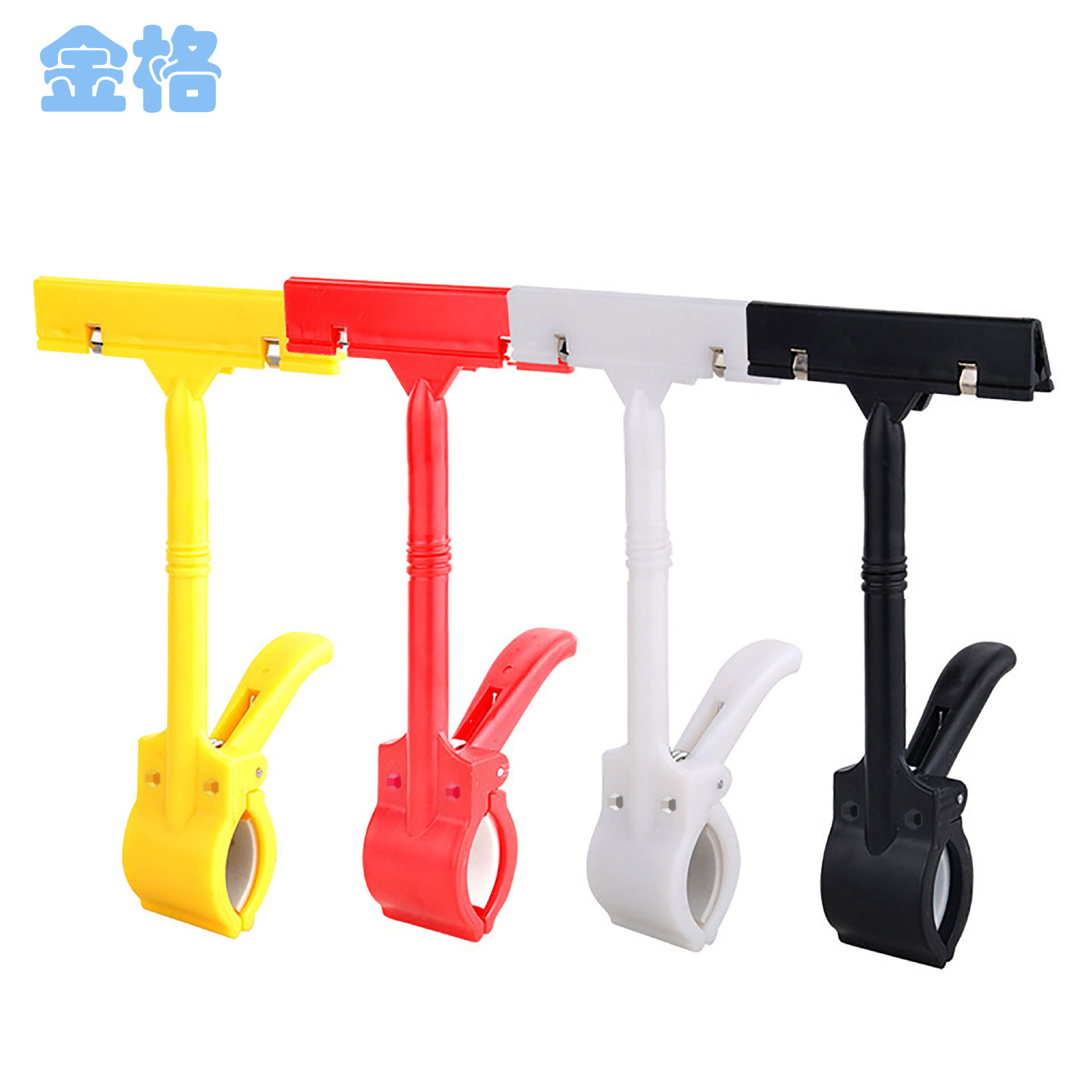 Colored plastic clips, double-head clips, black shelf supermarket label price clips, thumb display T-shaped POP advertising clips, promotional sign advertising clips pic 10